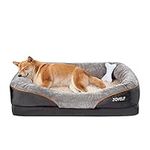 JOYELF Large Memory Foam Dog Bed, Orthopedic Dog Bed & Sofa with Removable Washable Cover and Squeaker Toys as Gift