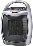 Igenix IG9030 Portable Ceramic Electric Low Energy Fan Heater with 2 Heat Settings and Cool Fan Setting, Tip Over Safety Protection, Ideal for Small Rooms, Caravans and Garages, Silver