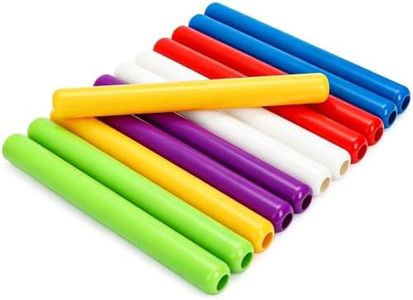 TOPZEA 12 Pack Track and Field Relay Batons, 11.5" Plastic Running Sticks