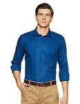 Van Heusen Men's Solid Slim Fit Formal Shirt (VHSFBSLPQ75225_Cobalt Blue 42)