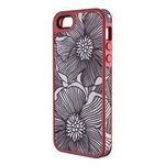 Speck Products FabShell Fabric-Covered Case for iPhone 5, Retail Packaging, FreshBloom Coral Pink/Black