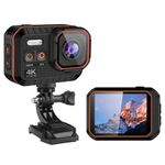 FNX 4K Action Camera- Underwater Camera IPX8 Waterproof, 170-Degree Wide-Angle Lens, EIS, Wi-Fi and Remote Control, Perfect for Scuba Diving, Snorkeling, and Vlogging