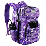 Cheetah Athlete Military Tactical Gym Backpack for Men and Women 35 Large Army 3 Day Assault Pack Bag, Purple Camo