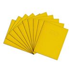 Rhino A5+ Exercise Books, 80 Page / 5mm Squared Paper Notebook, 10 Pack, 9 x 7 Writing Book, Office & School Stationery Supplies, Yellow