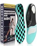 ROCKTAKIN Kids Arch Support Shoe Insoles, Plantar Fasciitis Orthotics Inserts Strong Support for Children's High Arch, Flatfoot Pain Relief, Posture Improve