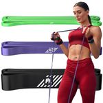 FX FFEXS Resistance Bands Set Men - Exercise Bands Durable Latex - Pull Up Bands Gym - Stretch Bands for Exercise - Workout Bands Fitness - Elastic Bands Gym - Men & Women - All Strength Levels