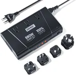 DOACE 800W Pure Sine Wave Voltage Converter US to Europe- 220V to 110V Converter for European Travel, Step Down Transformer w/ 35W PD Chargers for hair Straightener Curler CPAP Toothbrush Laptop Phone
