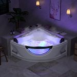 Empava 59" Corner Whirlpool Bathtub