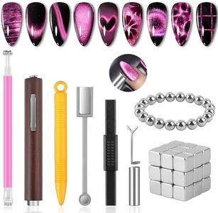 54PCS Cat Eye Nail Magnet Set, EBANKU Cat Eye Gel Nail Polish Magnet for Nails, 3 IN 1 Magnets for Cat Eye Gel Polish, Cat Eye Magnets Sticks Nail Design Tools Nail Art Accessories