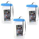 Oblivion Mobile Waterproof Sealed Transparent Plastic Bag/Pouch Cover for All Mobile Phones (Pack of 3)