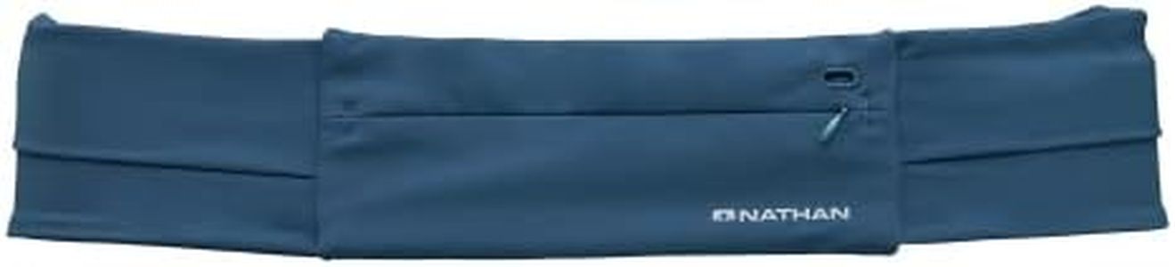 Nathan Adjustable Fit Zipster Running Belt, Zippered, Weather-Resistant Pocket & Two Quick-Stash Pockets, Adjustable Buckle