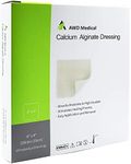 AWD Silver Calcium Alginate Dressing for Wound Care - Skin, Wound Care Products, Bandages Large Wound Care, Non Stick Pads for Wounds, Comfortable & Absorbent (4"x5", 5 Count)