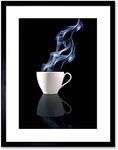 Steaming Cup Tea Coffee Drink Kitchen Photo Framed Wall Art Print