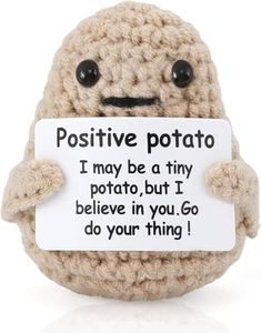 Mini Funny Positive Potato, Positive Potato Crochet Cute Wool Funny Knitted Positive Potato Handmade Knitted Mini Funny Positive Potato Toy Doll Emotional Support Plush