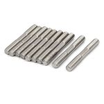 Sourcingmap M8x60mm Tight Adjustable Push Rod Double End Thread Stud Silver Tone 10pcs
