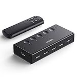 UGREEN HDMI Switch 5 in 1 Out 4K@60Hz, HDMI Switcher 4K HDR with IR Remote, 5 Port HDMI 2.0 Switcher 3D Dolby Vision Atmos CEC HDCP2.2, Selector Box Compatible with PS5/4/3 Xbox Switch Roku TV Black