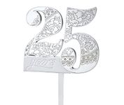 Lillian Rose 25th Anniversary Decor Number Cake Topper