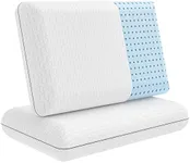 Vaverto Gel Memory Foam Pillow 2 Pack - Standard Size - Ventilated, Bed Pillows with Viscose Made from Bamboo Pillow Cover,Cooling, Bed Pillows