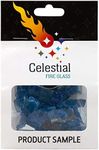 Celestial Fire Glass Neptune Blue - 1/2 Inch Reflective Tempered Fire Glass - 2 oz. Sample