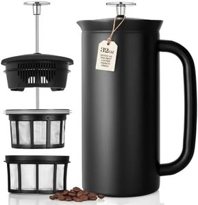 ESPRO P7 French Press, 32oz, Matte Black, Stainless Steel Coffee Maker