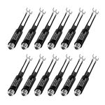 AEDIKO Matching Transformer 12pcs UHF/VHF/FM Balun Antenna Transformer 75 Ohm to 300 Ohm Adapter Converter with F Female Jack for TV, Radio, Coax Antenna