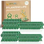 Plant Support Clips 80 Piece-Garden Clip 2 Sizes Reusable Tomato Clip, Multipurpose Plant Vine Clips for Roses, Sturdy Cucumbers Orchid Clips Adjustable Green(30 Large + 50 Small)