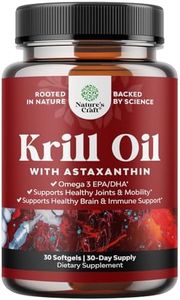 Antarctic Krill Oil 500mg Softgels - High Absorption Krill Oil Omega 3 Fatty Acid Supplement with Potent EPA DHA Astaxanthin and Phospholipids - Wild Caught Burpless Fish Oil Omega 3 Supplement