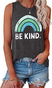 IRISGOD Womens Tank Tops Loose Fit Summer Cute Graphic Sleeveless Shirts Workout Basic Tunic