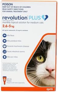 Revolution Plush Flea and Worm Treatment for Cat Medium Cat 2.5-5 kg (Pack of 6)