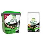 Plantworks Ltd SGLF4500 Lawn Feed & Improver, White & Empathy 1Kg Supreme Lawn Seed with Rootgrow