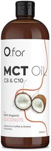 Ofor C8 & C10 MCT Oil (Coconut) 500 ml - Cold-Pressed Extraction from 100% Pure Coconuts - It's keto, vegan-friendly, and gluten-free - Trusted MCT Oil for bulletproof coffee, shakes, and salads
