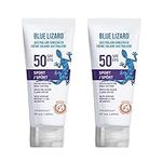 BLUE LIZARD Sport SPF 50 Twin Pack, Mineral-Based Sunscreen Lotion for Athletes, Paraben-Free, Fragrance-Free, Non-Greasy Broad Spectrum Sun Protection, 89ml Tube, Pack of 2