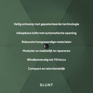 Blunt Metro Folding Umbrella – Compact, Windproof, Green