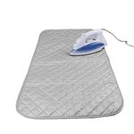 plastific Portable Iron Anywhere Travel Ironing Mat/Pad Soft Thicken Sponge Folding Roll Up Table Top Surface Sheet Heat Resistant Ironing Cloth Blanket (48 x 80cm)