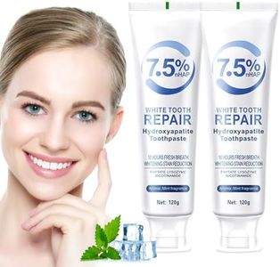 Lot de 2 dentifrices hydroxylapatite - Dentifrice hydroxylapatite - Dentifrice hydroxylapatite pour une protection avancée de l'émail - Dentifrice sans fluorure