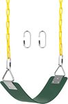 REZNOR Heavy Duty Flexible Swing Seat with Metal Triangle Ring, Anti-Rust Chain Set for Kids & Adults, Playground, Jungle & Gym (Green-Yellow, 2 Meter)