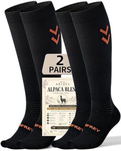 Bbfrey Soft Alpaca Compression Socks for Men & Women 18-25 mmHg - Microfiber Knit Alpaca Wool Socks for Hiking Travel Flying