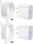 iPhone Charger Apple Charger,[Apple MFi Certified]2 Pack Apple Type C Wall Charger Block with 2 Pack [6FT&10FT] Long USB C to Lightning Cable for iPhone 14/13/12/12 Pro Max/11/Xs Max/XR/X,AirPods Pro