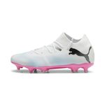 Puma Men Future 7 Match Mxsg Soccer Shoes, Puma White-Puma Black-Poison Pink, 9 UK