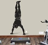 LYOMAN® Street Workout Wall Decal, Muscle Man Workout Wall Sticker, Workout Wall Decor, Garage Gym Wall Decal, Fitness Workou