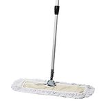 Tidy Tools 24 inch Cotton Dust Mop - 24'' X 5'' Wide Mop Head with Cut Ends (60 Inch Extendable Metal Telescopic Handle)