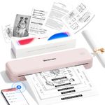 Phomemo M834 Portable Thermal Printer A4, Bluetooth Wireless Thermal Printer Compatible with Android & IOS, Inkless Mobile Printer A4 Support Phone and Laptop for Office, Home, School, Outdoor, Pink