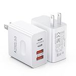 [2-Pack] USB C Wall Charger, 40W 4-