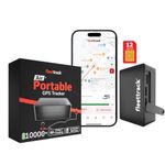 Fleettrack Wireless GPS Tracker with 1-Year Free Data | Hidden GPS for Bike, Car & School Bag | 10000 mAh Battery, Magnetic Base | Pre-Recharged SIM, Zero Activation Charges + Free App (Android & iOS)