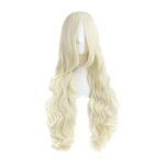 MapofBeauty 32" 80cm Light Blonde Long Hair Curly Wavy Wig Cosplay Costume Wig