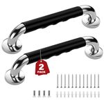 2 Pack 12 Inch Grab Bars for Bathtubs and Showers, Anti Slip Handicap Grab Bars for Shower, Safety Bath & Toilet Rail for Elderly Senior, Shower Handle Disability Assist Bathroom Handrail