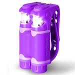 Knuckle Lights Colors – Night Running Lights for Runners and Walkers. Bright Flood Beams Light Your Entire Path. Great Dog Walking Light, Running Flashlight and Lights for Walking at Night (Purple)