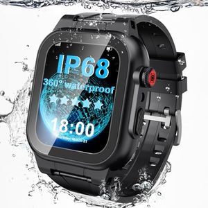 LaBold for Waterproof Apple Watch Band with Case 44mm 40mm 45mm 42mm 41mm 38mm, IP68 Water Proof Case with Screen Protector, Full Body Rugged Bumper for iWatch Series 8 7 6 5 4 3 2 SE SE2（41mm）