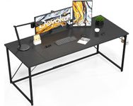 Devoko Computer Desk 120 x 50 x 75 cm, Home Office desk with Hook, Study Writing Desks, Laptop Table for Home Workstations, Industrial Design Black Desk Metal Frame, Black