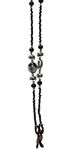 Calabria Authentic Fashion Glasses Chain | Beads & Crystals | Eyeglass Necklace | Rubber Hanging Loops, Black, 25.28 Inches